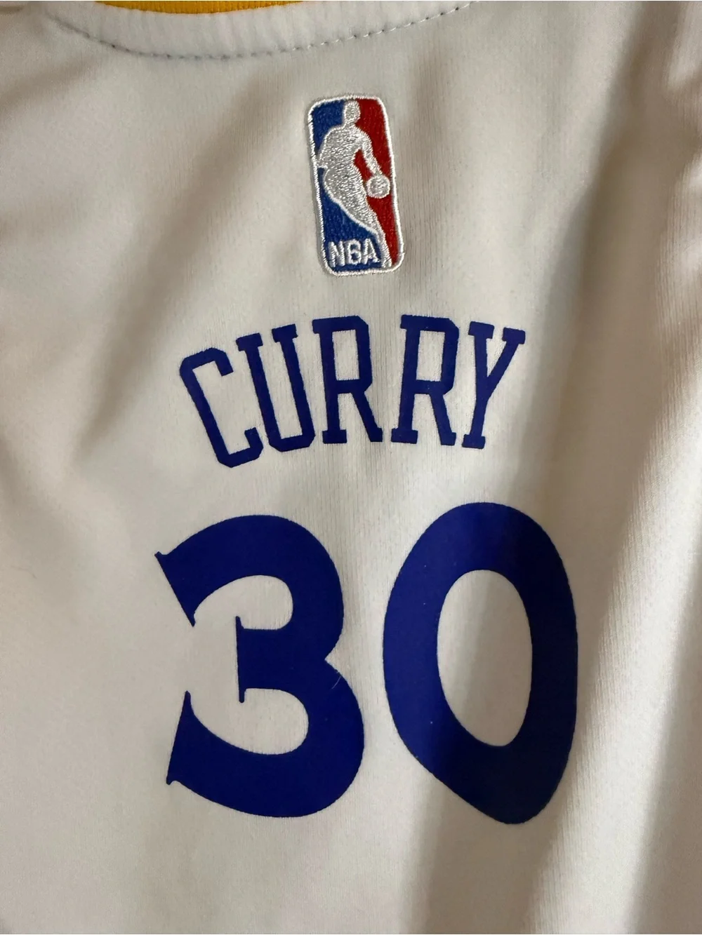 Adidas Stephen Curry Golden State Warriors Jersey Romper Onesie 12M White